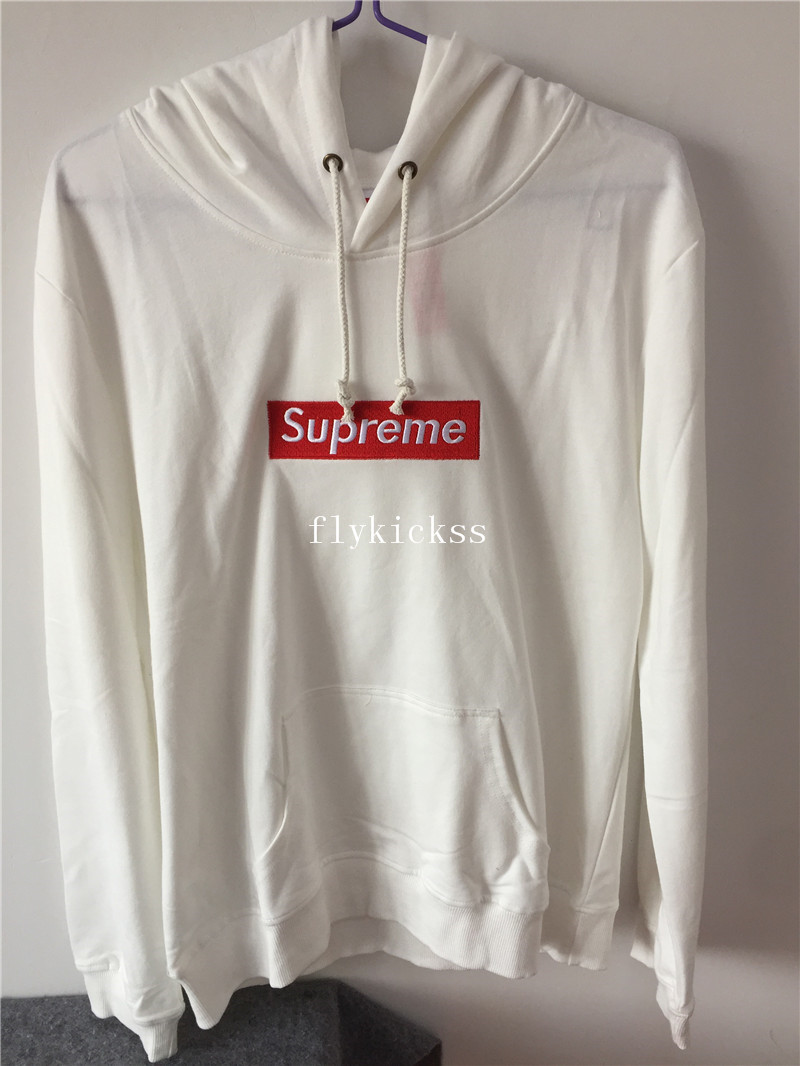 Autumn Supreme Logo Box White Hoodie